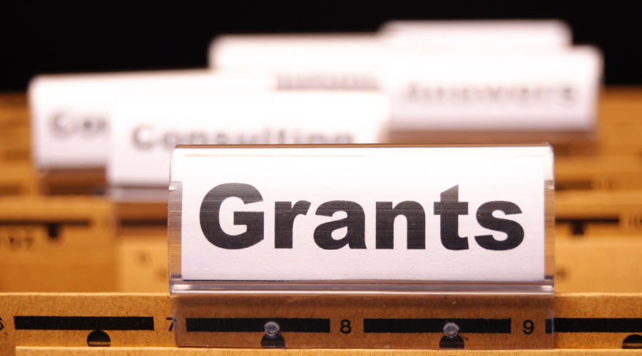 Folder labeled Grants