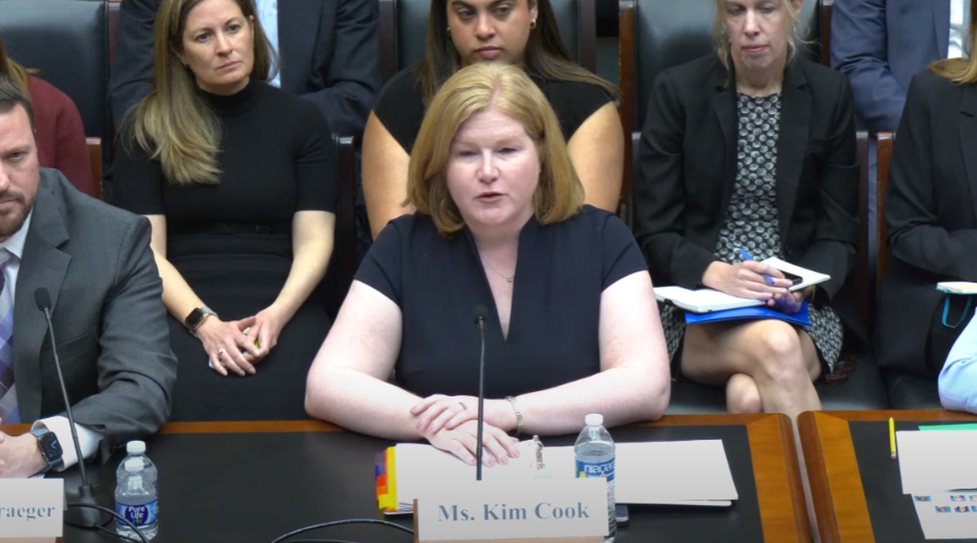 NCAN CEO Kim Cook at hearing
